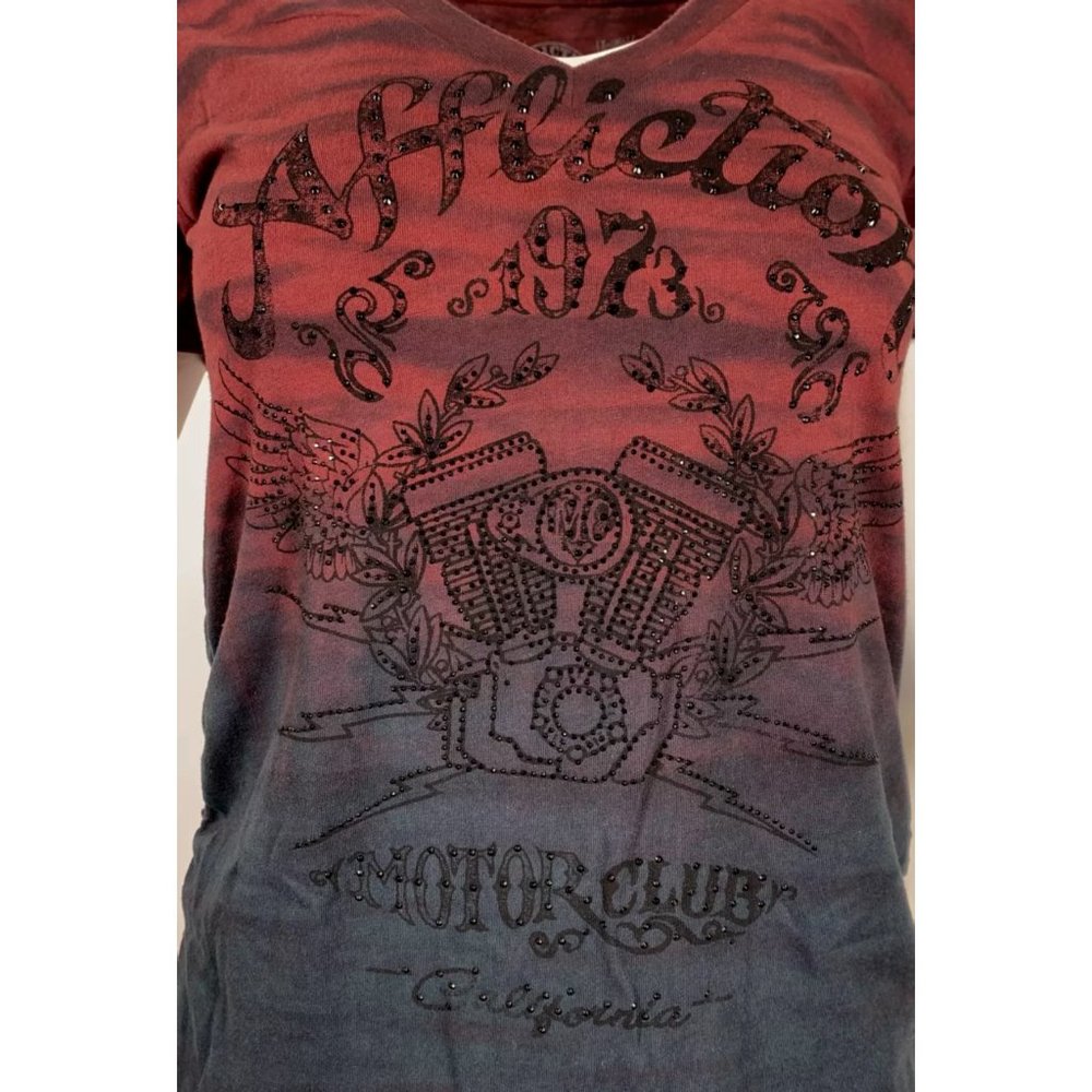 AFFLICTION Women's T-Shirt S/S AC CALI RIDE Tee - Picture 10 of 10